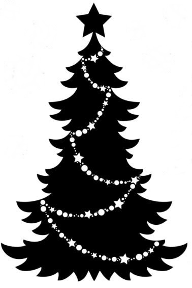 Christmas tree silhouette theme - eps10 vector illustration.